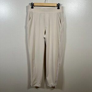 Athleta Brooklyn Ankle Pants Size 4 Beige Active Travel Commute Athleisure Comfy